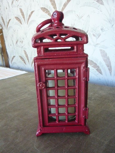 Rote telefonzelle kerzenhalter - telefonzelle,